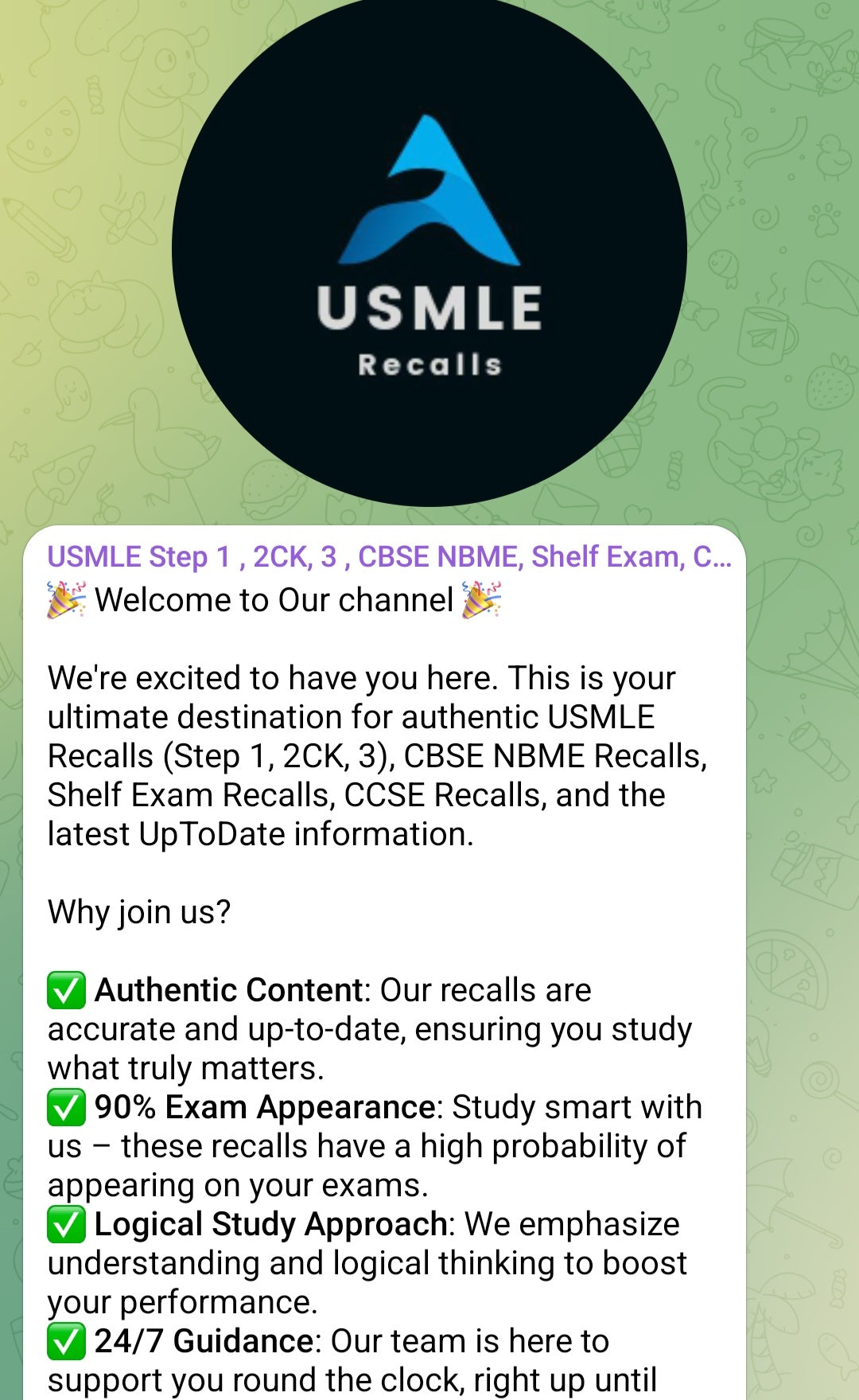 Elevate Your USMLE Prep with Our Telegram Channel